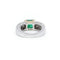Bague 54 Bague en or blanc et jaune, émeraude et diamants 58 Facettes 220438R