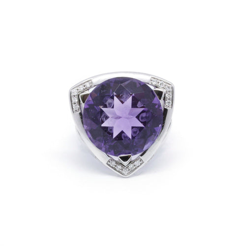 Bague 56 Mauboussin - Bague Mes Couleurs à Toi en or blanc, améthyste et diamants 58 Facettes 220252R
