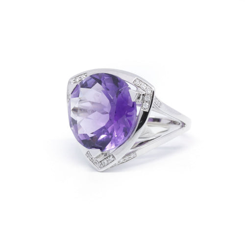 Bague 56 Mauboussin - Bague Mes Couleurs à Toi en or blanc, améthyste et diamants 58 Facettes 220252R