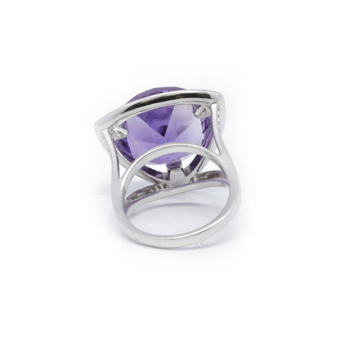 Bague 56 Mauboussin - Bague Mes Couleurs à Toi en or blanc, améthyste et diamants 58 Facettes 220252R