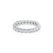 Bague 52 Alliance américaine en or blanc et diamants 58 Facettes 220416R