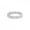 Bague 52 Alliance américaine en or blanc et diamants 58 Facettes 220416R