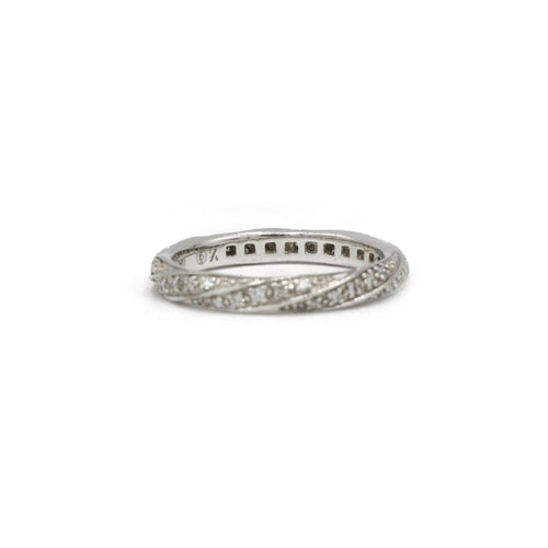 Bague 51 Bague en or blanc et diamants 58 Facettes 200078R