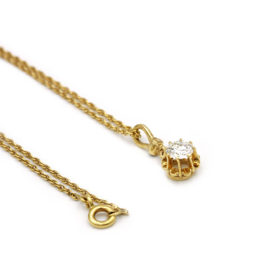 Collier Collier pendentif en or jaune et diamant 58 Facettes 170142R