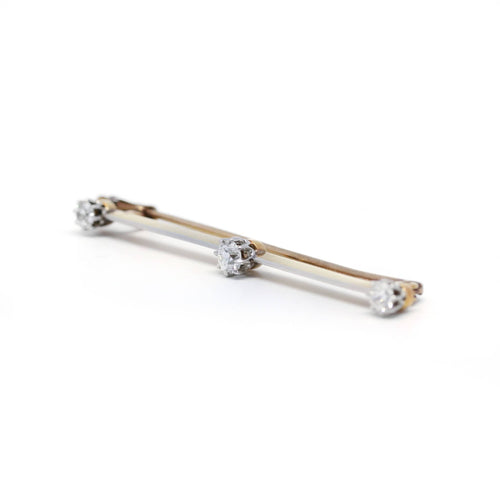 Broche Broche barrette en or jaune, platine et diamants 58 Facettes 200044R