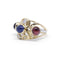 Bague 51 Bague en or jaune avec saphir, grenats et diamants 58 Facettes 200015R