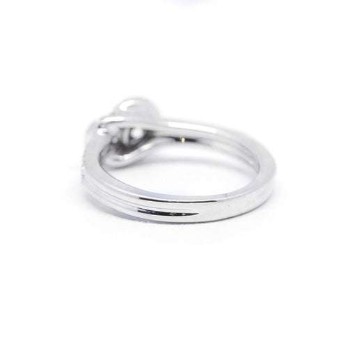 Bague 49 Bague en or blanc et diamants 58 Facettes 200049R
