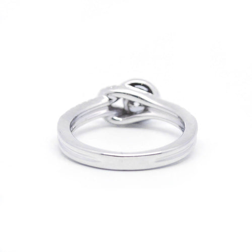 Bague 49 Bague en or blanc et diamants 58 Facettes 200049R