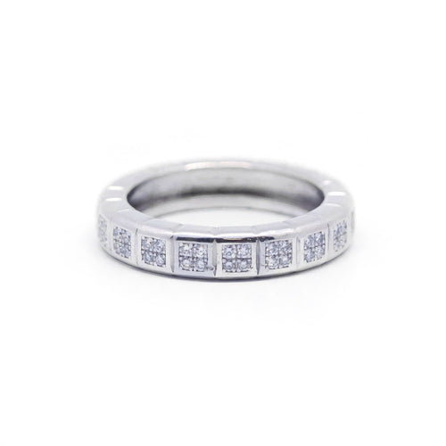 Bague 52 Alliance tour complet en or blanc et diamants 58 Facettes 180245R