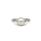 Bague 46 Bague en or blanc et perle de culture 58 Facettes 200051R