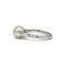 Bague 46 Bague en or blanc et perle de culture 58 Facettes 200051R