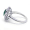 Bague 61 Bague en or blanc, émeraude et diamants 58 Facettes 190094R