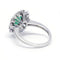 Bague 61 Bague en or blanc, émeraude et diamants 58 Facettes 190094R