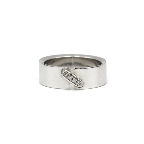 Bague 55 Chaumet - Bague Liens en or blanc et diamants 58 Facettes 160320R