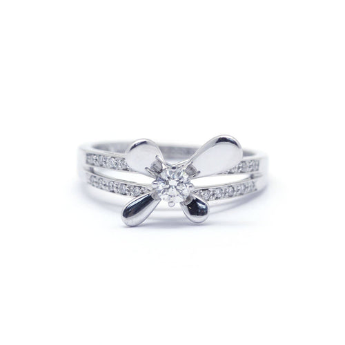 Bague 51 Mauboussin - Bague Moi Aimer Toi en or blanc et diamants 58 Facettes 220599R