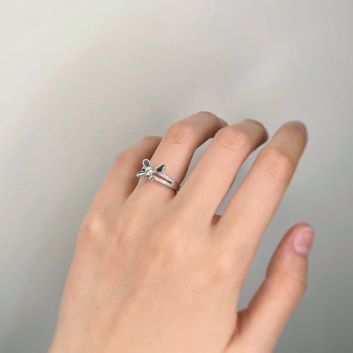 Bague 51 Mauboussin - Bague Moi Aimer Toi en or blanc et diamants 58 Facettes 220599R