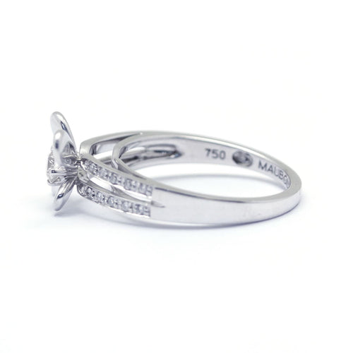 Bague 51 Mauboussin - Bague Moi Aimer Toi en or blanc et diamants 58 Facettes 220599R