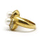 Bague 54 Toi et Moi - Bague en or jaune, perles et diamants 58 Facettes 130160R