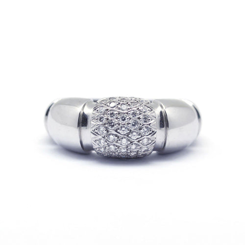 Bague 53 Bague jonc en or blanc et diamants 58 Facettes 220450R
