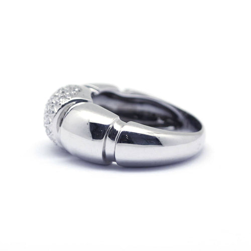 Bague 53 Bague jonc en or blanc et diamants 58 Facettes 220450R