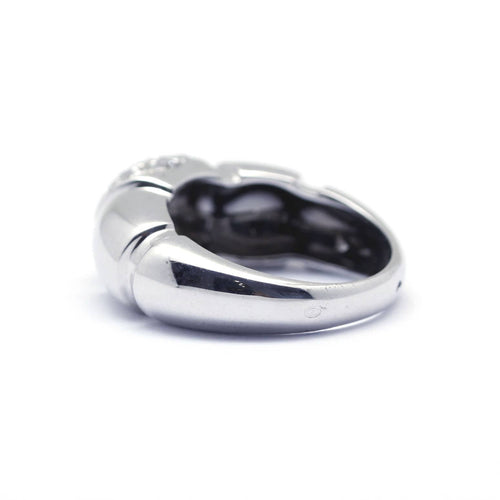 Bague 53 Bague jonc en or blanc et diamants 58 Facettes 220450R