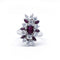 Bague 54 Marquise - Bague en or blanc, rubis et diamants 58 Facettes 230023SP