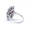 Bague 54 Marquise - Bague en or blanc, rubis et diamants 58 Facettes 230023SP