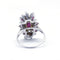 Bague 54 Marquise - Bague en or blanc, rubis et diamants 58 Facettes 230023SP