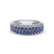 Bague 53 Bague en or blanc, diamants et saphirs 58 Facettes 220444R