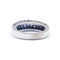 Bague 53 Bague en or blanc, diamants et saphirs 58 Facettes 220444R