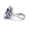 Bague 51 Bague cocktail en or blanc, saphirs et diamants 58 Facettes 220588R