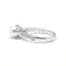 Bague 52 Bague solitaire en or blanc avec perle et diamants 58 Facettes 130136R-160047R