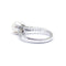 Bague 52 Bague solitaire en or blanc avec perle et diamants 58 Facettes 130136R-160047R