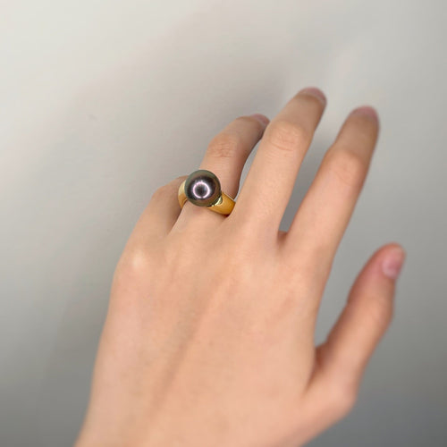 Bague 49 Bague ondoyante en or jaune et perle de Tahiti 58 Facettes 160265R