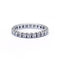 Bague 55 Alliance américaine en or blanc et diamants 58 Facettes 160142R