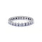 Bague 55 Alliance américaine en or blanc et diamants 58 Facettes 160142R