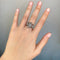 Bague 52 Bague dôme en platine et diamants 58 Facettes 180201R