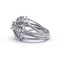 Bague 52 Bague dôme en platine et diamants 58 Facettes 180201R
