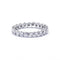 Bague 52 Alliance américaine en or blanc et diamants 58 Facettes 180198R