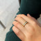 Bague 54 Demi-alliance - Bague en or jaune et diamants 58 Facettes 220570R