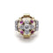 Bague 55 Bague architecturale en or jaune, platine, citrine, diamants et rubis 58 Facettes 230037SP
