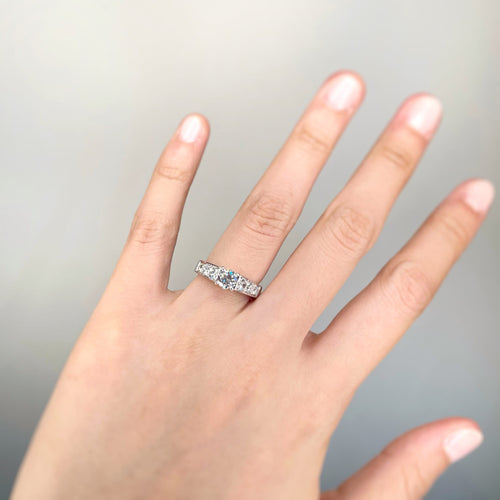 Bague 50 Bague solitaire en platine et diamants 58 Facettes 220504R