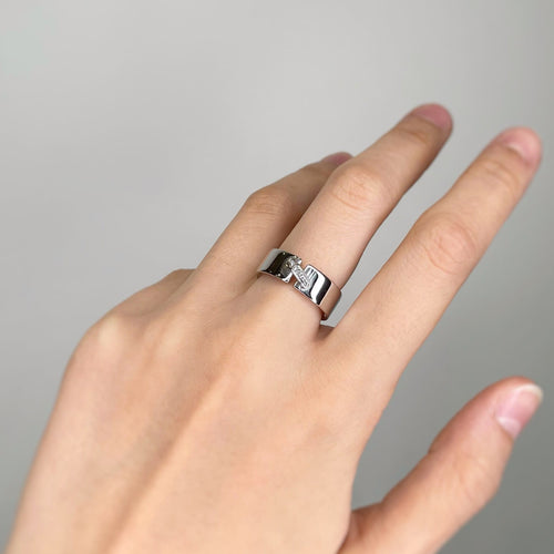 Bague 52 Chaumet Liens - Bague en or blanc et diamants 58 Facettes 180177R