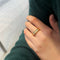 Bague 54 Demi-alliance en or jaune et diamants 58 Facettes 220568R