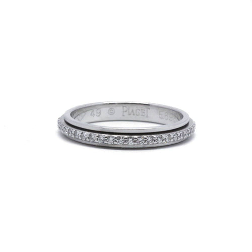 Bague 49 Piaget Possession - Alliance en or blanc et diamants 58 Facettes 220556R