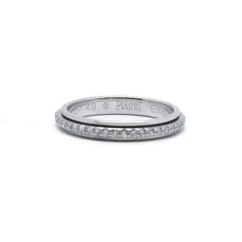 Bague 49 Piaget Possession - Alliance en or blanc et diamants 58 Facettes 220556R