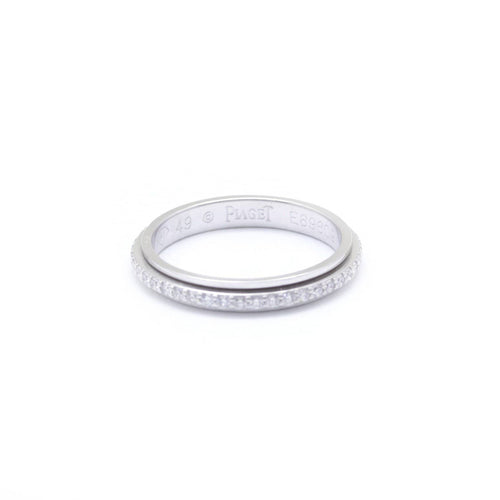 Bague 49 Piaget Possession - Alliance en or blanc et diamants 58 Facettes 220556R