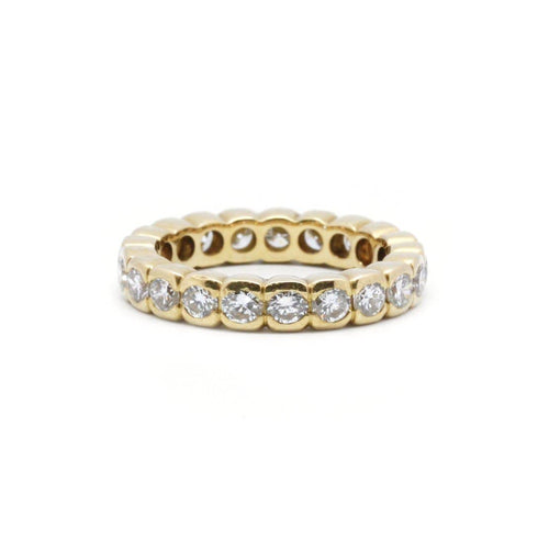 Bague 49 Alliance américaine en or jaune et diamants 58 Facettes 230007SP