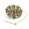 Broche Broche XIXe en or jaune, argent et diamants 58 Facettes 180115R