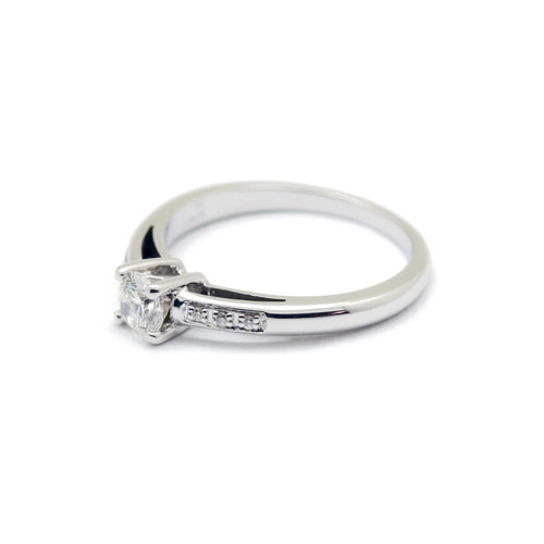 Bague 51 Mauboussin - Solitaire Tu es le sel de ma vie en or blanc et diamants 58 Facettes 190079R